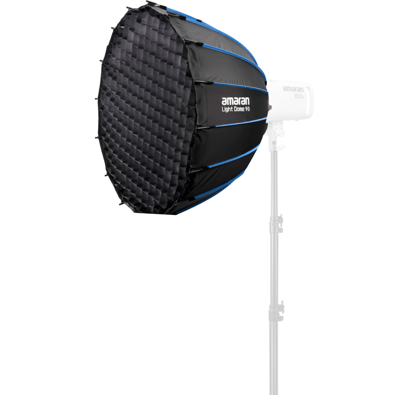 愛圖仕（Aputure）艾蒙拉 Light Dome快拆快裝柔光罩深口深拋物線方形球型八角柔光箱視頻人像拍照直播美顏補光燈罩 深口拋物線柔光箱 Light Dome 90 艾蒙拉(amaran)