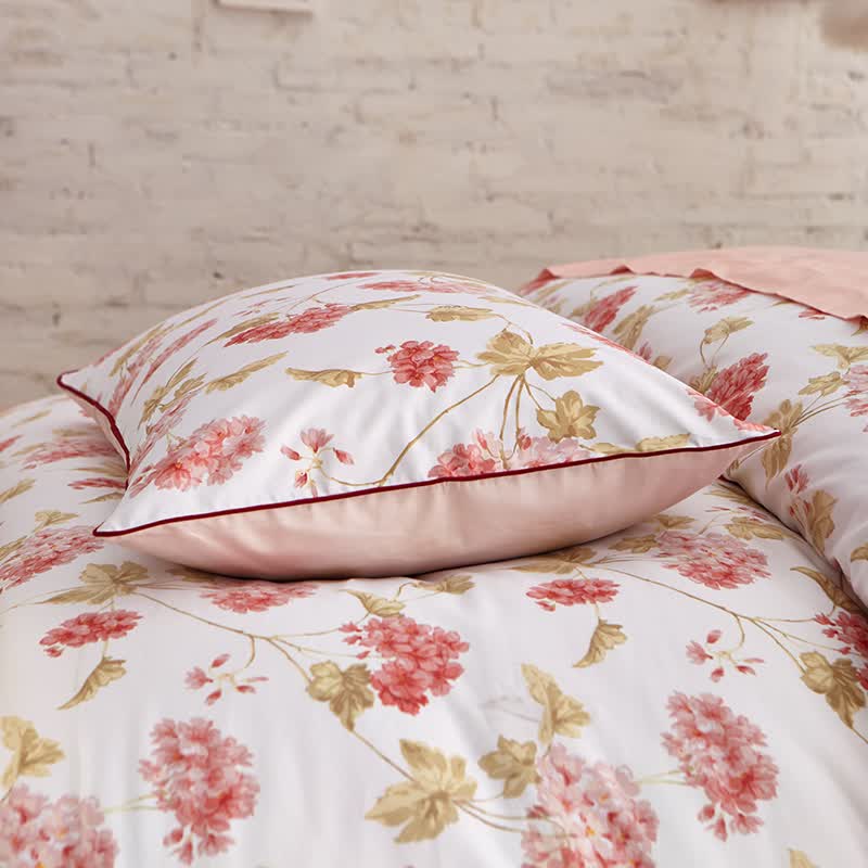 柳庭 家纺 全棉60支贡缎枕套 纯棉枕头套一对装 宫廷 48x74cm