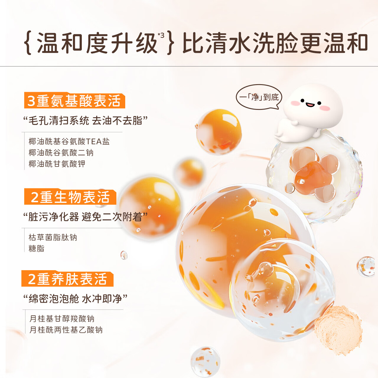小迷糊洁颜蜜氨基酸洗面奶温和控油清洁洁面乳男女士礼物 【噜噜联名款4.0】180ml