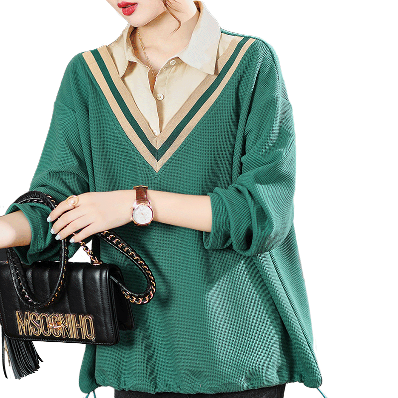 LaChapelle女士卫衣2022新款，拼色设计彰显时尚魅力|女士卫衣购物助手