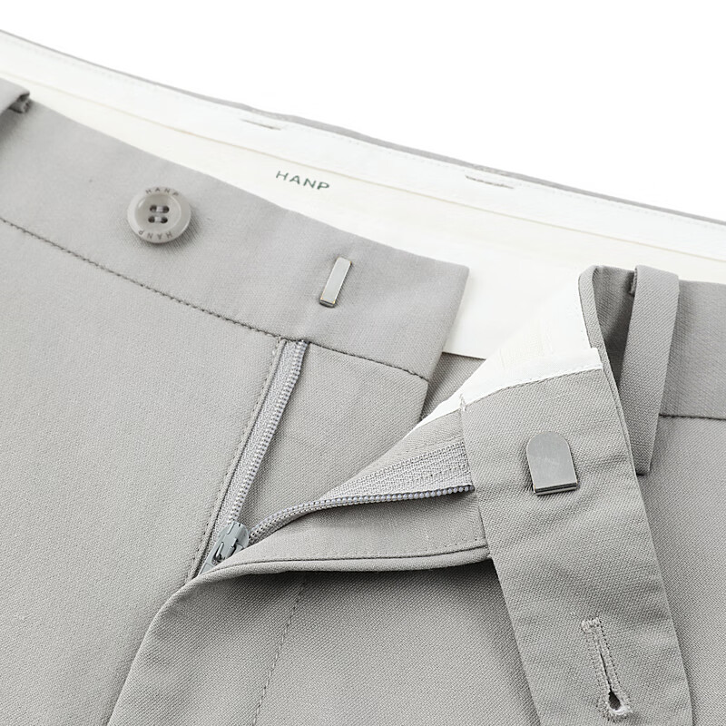 汉麻世家（HANP）/汉麻世家男士休闲长裤汉麻混纺24年春季易烫经典通勤裤子男 鱼肚灰 S 165_78A