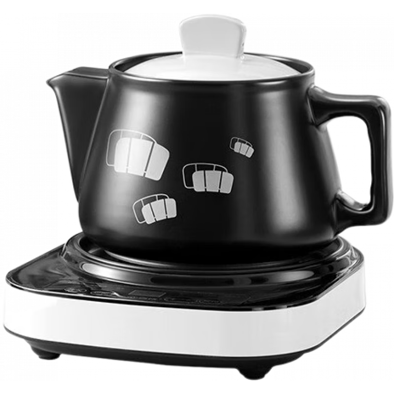 航方新款養(yǎng)生中藥?kù)壹矣萌詣?dòng)熬藥鍋電煎中醫(yī)電砂鍋藥罐機(jī)小型煎藥壺 黑壺G+智能底座 2.0L