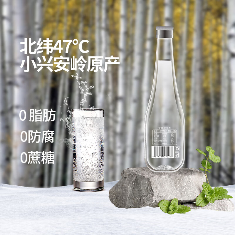 椰小帽100%NFC纯天然白桦树汁原液 310ml*6瓶整箱玻璃瓶装