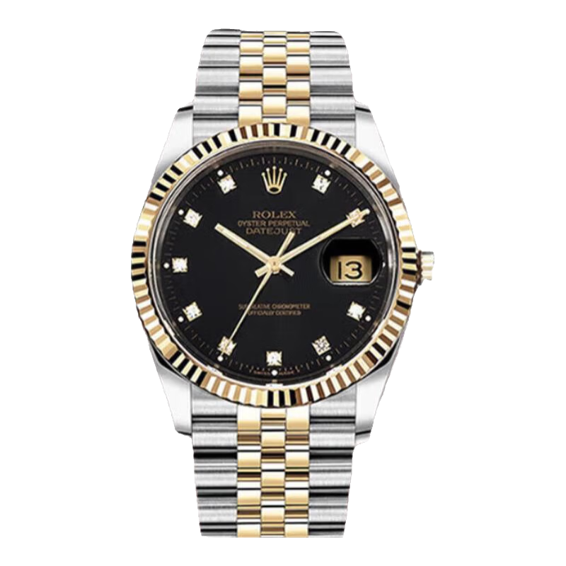 劳力士（ROLEX）【二手99新】劳力士男表日志型【狂飙同款】后镶钻自动机械后配针后配圈盘女表劳力士男表16233 【36mm黑盘小包钻】