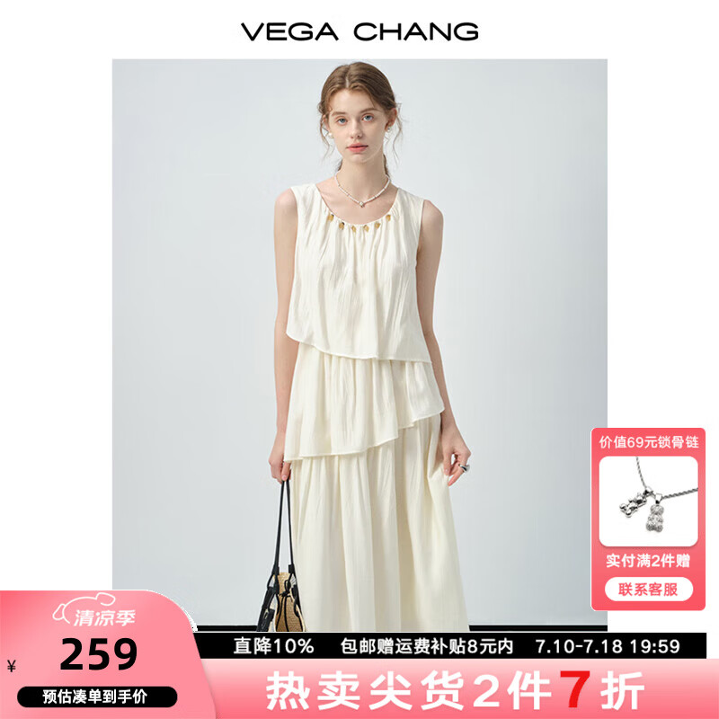 VEGA CHANG��������ȹŮ2025���¿��ļ����ʸ߼��в��ȹ�ڱ���ȹ ����ɫ M
