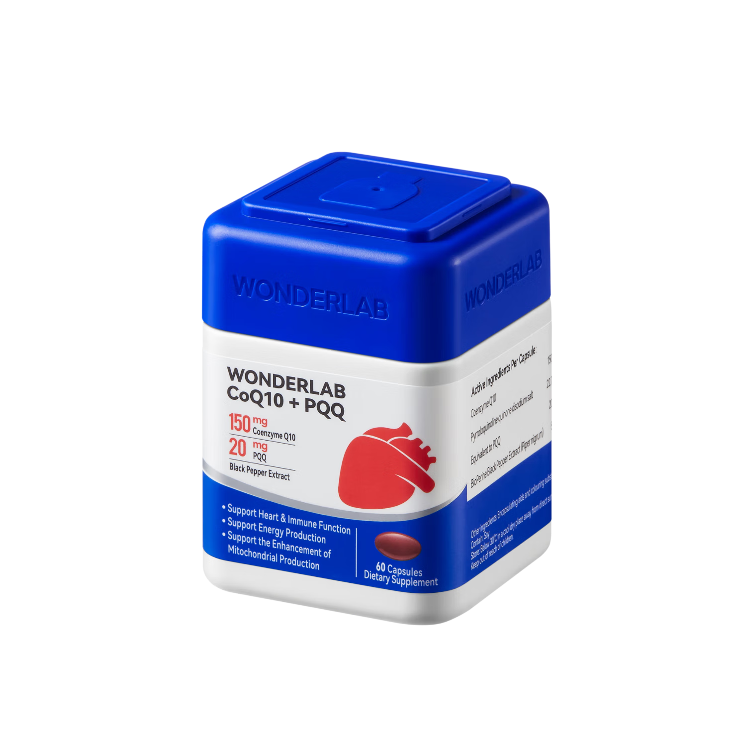 WONDERLAB辅酶q10胶囊 备孕保护心脏心脑血管增强免疫力Q10辅酶150mg*60粒