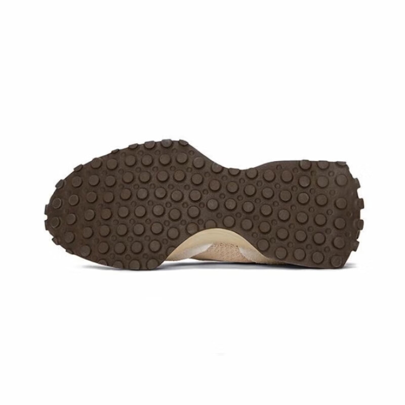 新百伦男女款 327系列复古休闲运动跑步鞋 米色｜白色 45