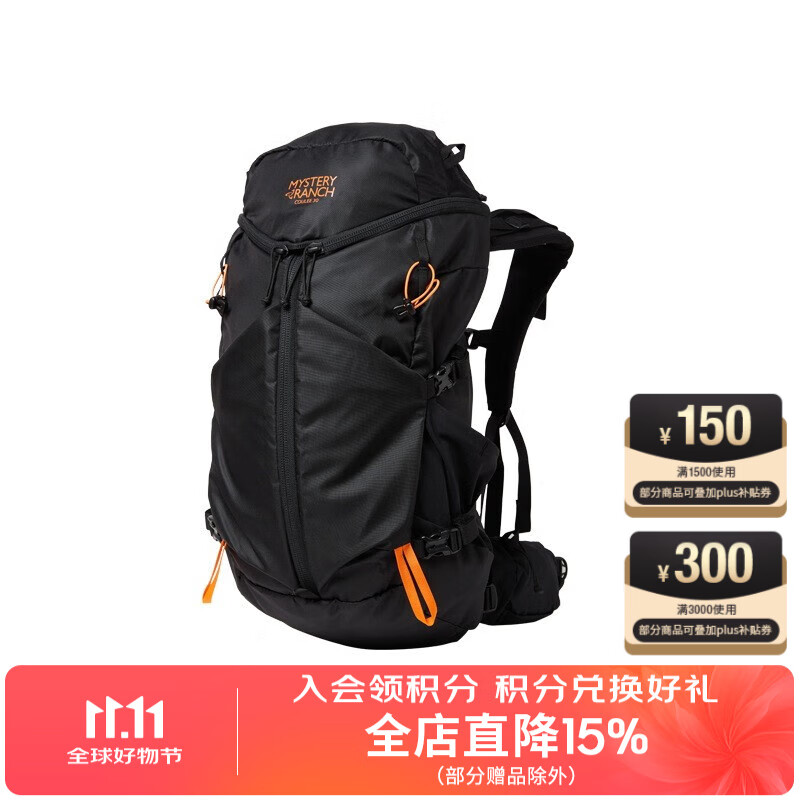 MYSTERY RANCH 神秘农场MR COULEE户外徒步登山男女休闲运动轻量双肩旅行背包 男 30L 黑色 男 L/XL码