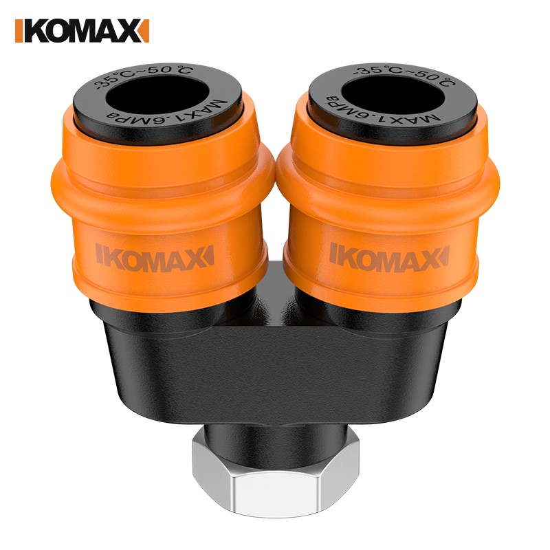 科麦斯气管快速接头空压机气泵配件大全c式自锁快插出气口三通气动