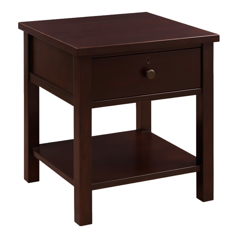 Harbor House家用臥室床頭柜現(xiàn)代簡約實木框架帶抽屜臥室床邊柜Greenville 【實木框架-深咖色】床頭柜*1 經(jīng)典美式實木框架