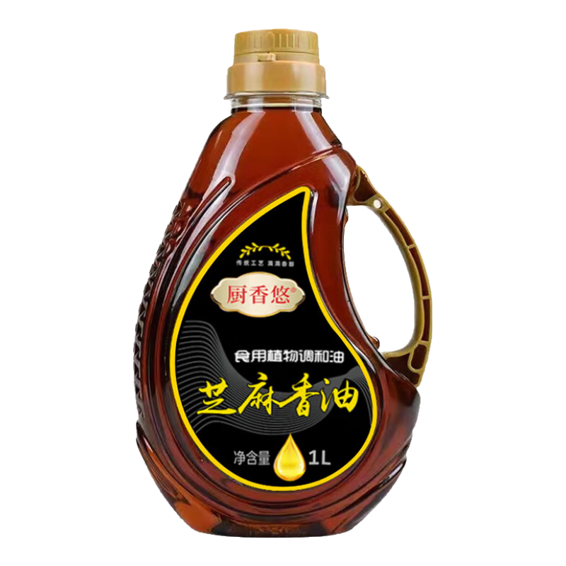 厨香悠芝麻香油食用植物调和油香油黑芝麻凉拌菜 芝麻调和香油【250ml】