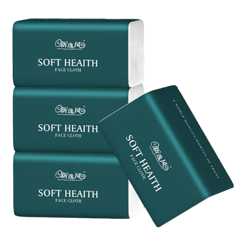 新逸风（XINYIFENG）抽纸面巾纸餐巾纸家用箱装纸巾批发卫生纸抽 5层 300张*24包