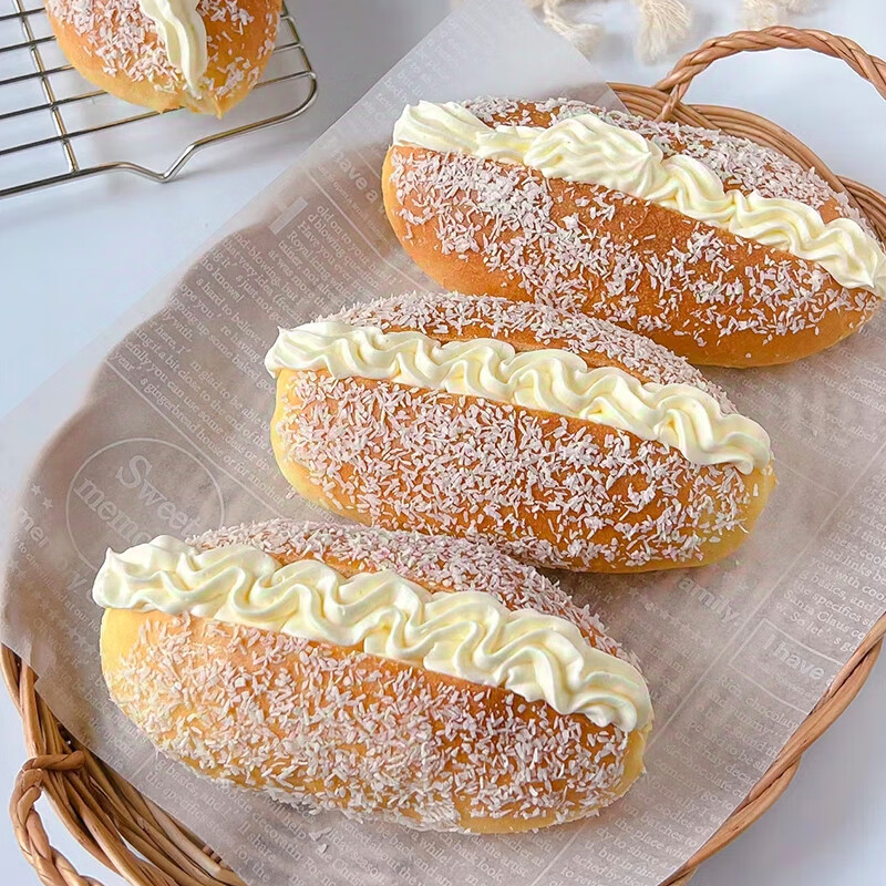 不多言整箱椰蓉奶油面包夹心蛋糕老式手撕糕点心早餐营养休闲小吃零食品 500g 【1箱/10包】椰蓉奶油面包