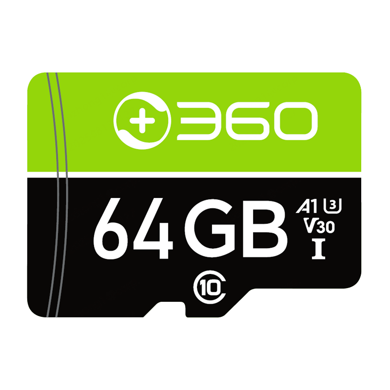 360存储卡 64GB TF（MicroSD）存储卡 高度耐用行车记录仪内存