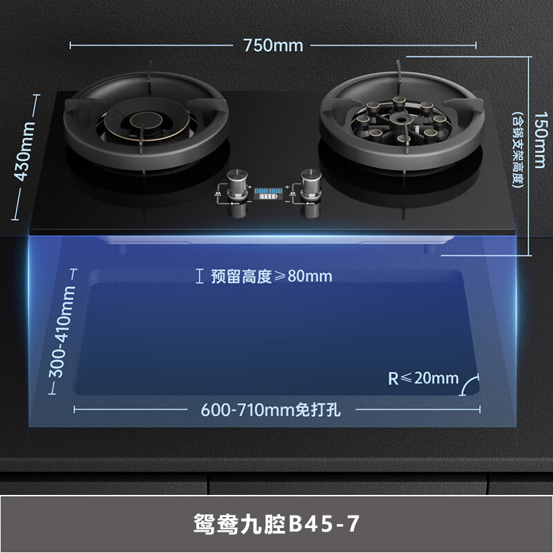 华蒂干燃气灶天然气灶液化气灶双灶台家用台式嵌入式5.2kW猛火底座可调节免扩孔易清洁一级能效灶具灶台 【钢化玻璃】鸳鸯九腔猛火+定时+熄火保护+一级能效 天然气【送货上门 免费安装】