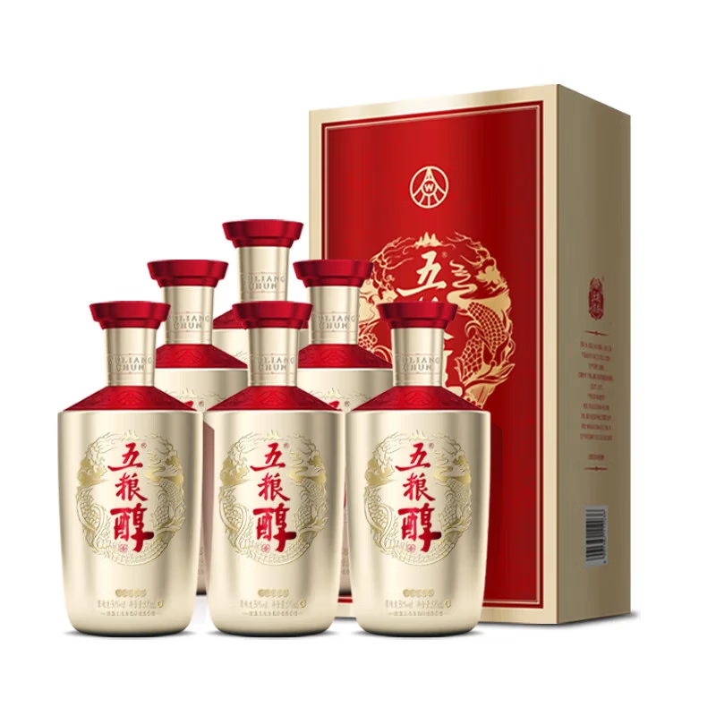 五粮液股份 五粮醇 浓香型白酒 收藏送礼 50度 500mL 6瓶 五粮醇玫瑰金
