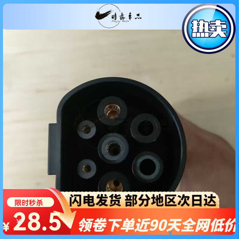 山头林村桩转换器电器电瓶车取交流房车电摩220V插头转接头充电 交流桩两孔插座4平方4500瓦