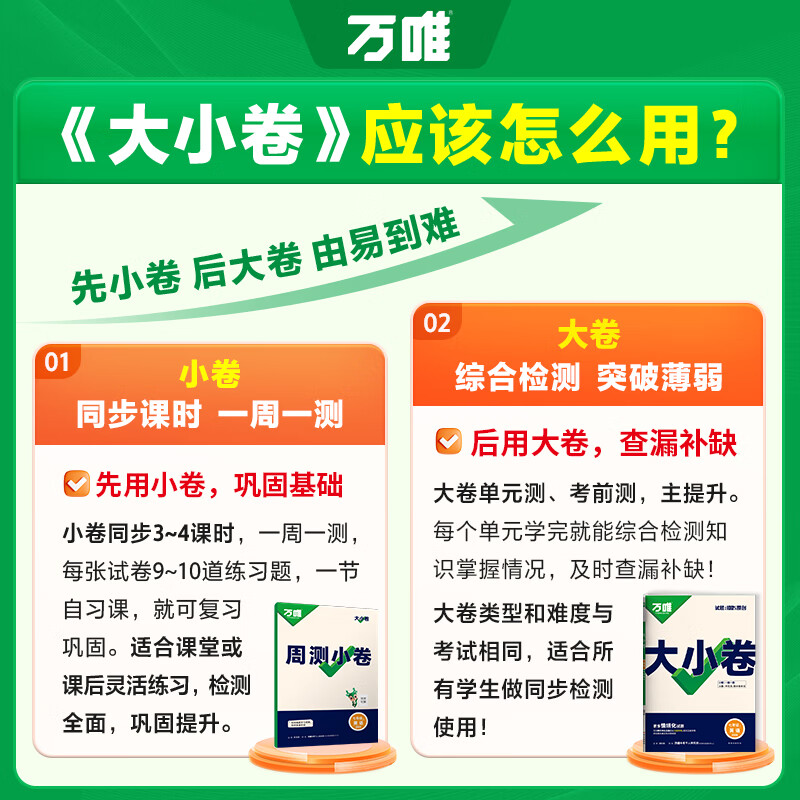2027万唯大小卷七年级上册下册2026秋新版试卷初中初一7年级期末复习冲刺卷 单元同步测试卷万唯中考 七上英语【人教版】27版