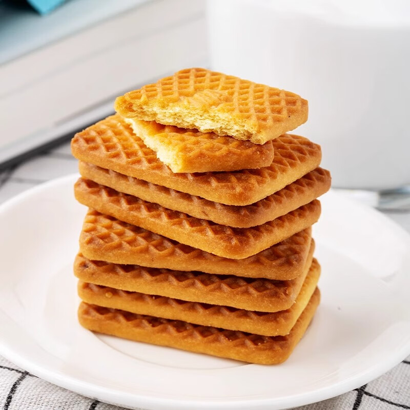 不多言整箱250包 牛奶饼干特浓牛乳特仑酥曲奇奶香散装小零食单独小包装 【1箱/500g/约50包】牛奶饼干