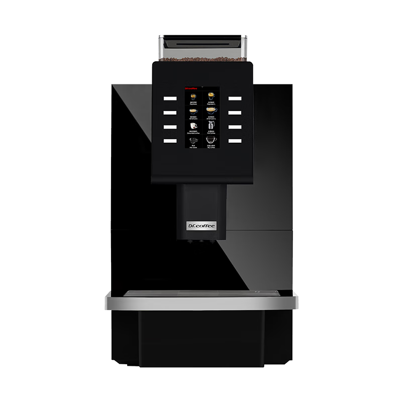 咖博士（Dr.coffee）F09 Big Plus 全自動商用咖啡機一鍵現(xiàn)磨 研磨一體機 辦公室酒店便利店 意式美式 沖泡一體式觸屏 黑色 F09 標配