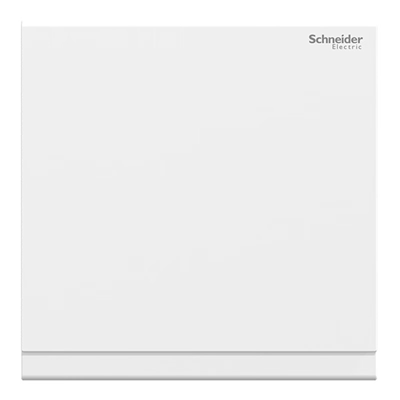 施耐德开关插座面板 家用86型 二三五孔墙壁电源插座 致铂系列玉脂白色 单开单控(滑盖式)