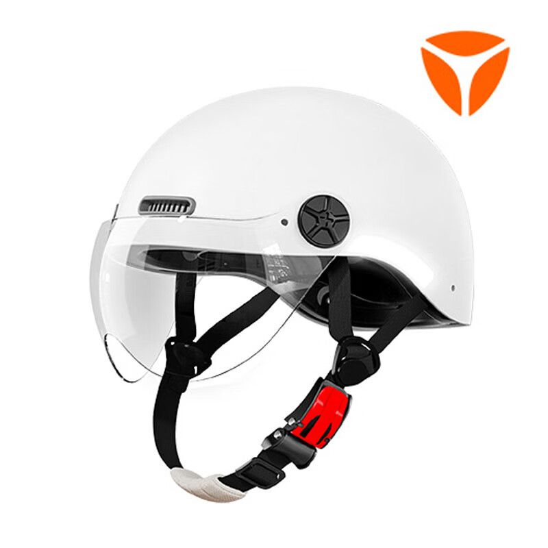 雅迪原装雅迪原厂3c认证电动车摩托车头盔男女士电瓶车安全帽四季通用 雅迪新国标3C头盔星空白赠透镜 均码