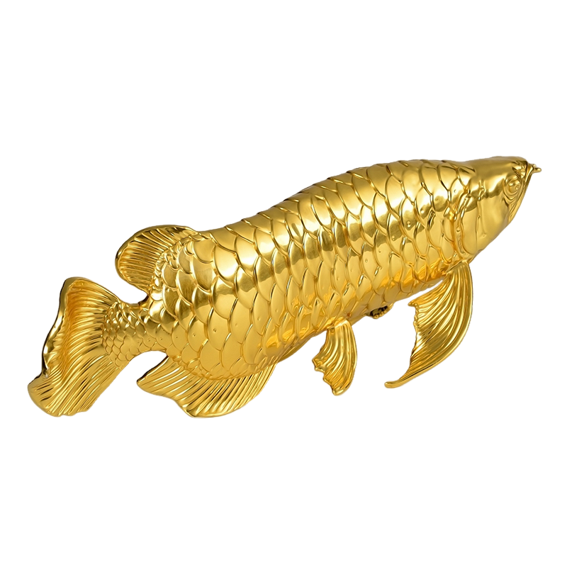箐铜记《年年有余》金龙鱼铜摆件家居客厅办公室乔迁开业节日礼物 金龙鱼-年年有余（金色款）