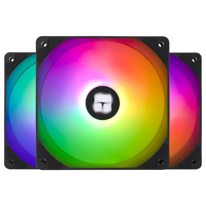 Thermalright利民  黑色argb12cm機(jī)箱幻彩低噪風(fēng)扇 TL-C12C-S_X3