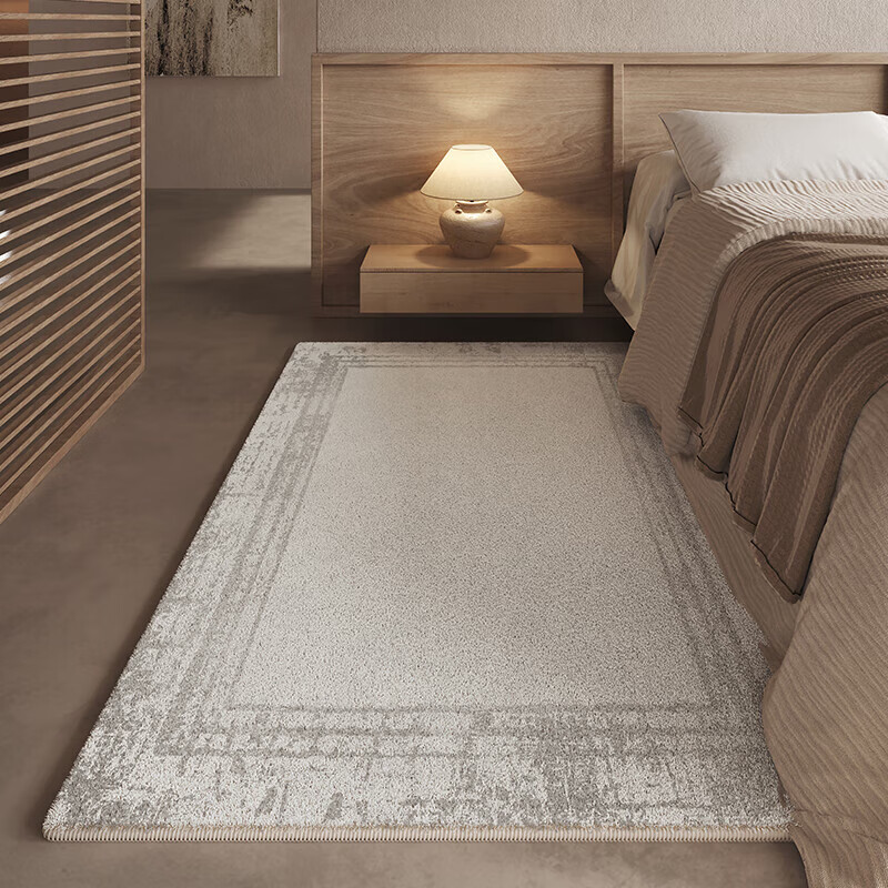 宝格鸟床边毯卧室书房法式中古风加厚仿羊绒隔凉防水抗污儿童房客厅沙发 逸格 80*180CM