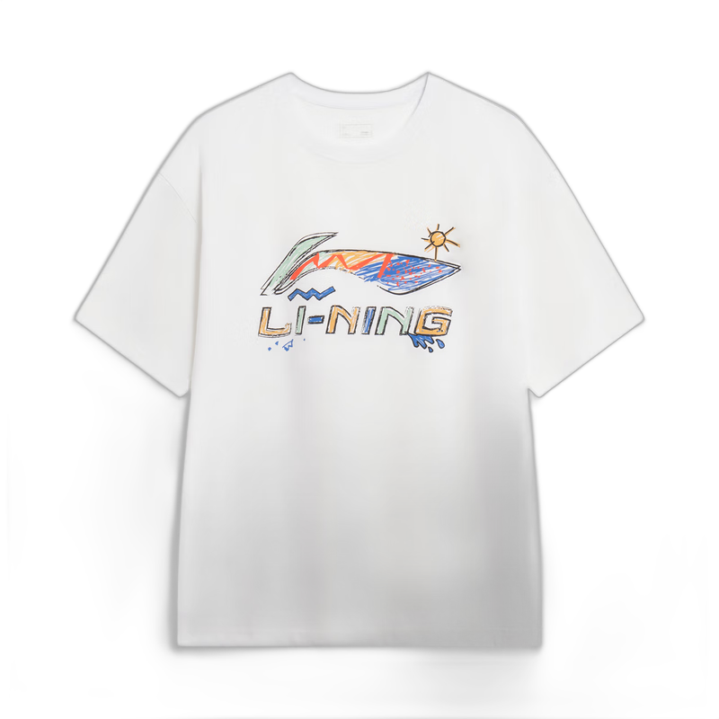 李寧短袖T恤文化衫男子LOGO字母印花圓領(lǐng)運動服AHSU745