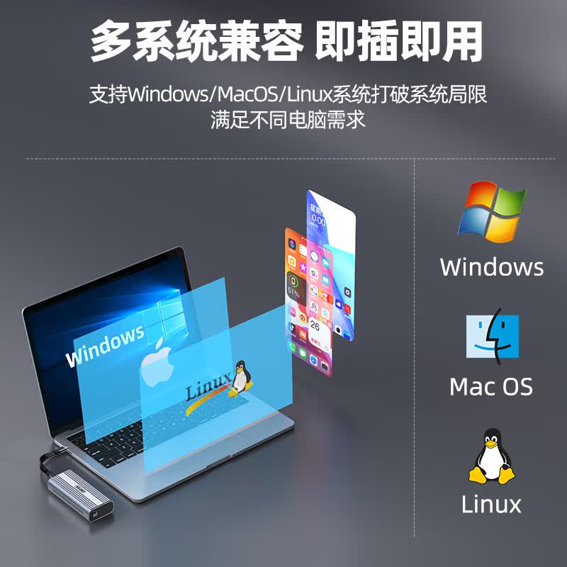 优越者雷电硬盘盒40Gbps高速兼容雷雳5/4/3/USB4 M2 NVMe固态移动硬盘存储盒Macmini电脑外置SSD存储盒 雷电4 40Gbps【英特尔芯片】S226A