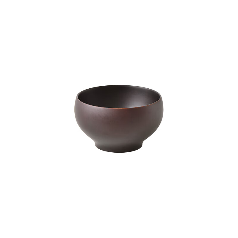 霜山酸枣木碗日式早餐碗家用汤碗木制餐具酸奶碗加厚实木小饭碗 【330ml】深色-φ11.5cm