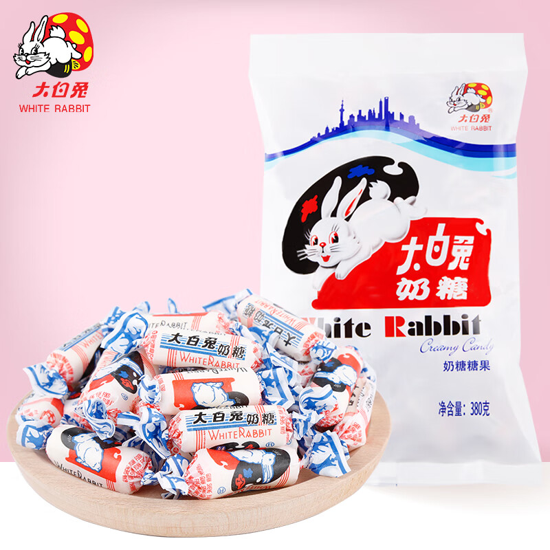 大白兔奶糖糖果休闲食品年货糖果喜糖上海特产童年回忆零食 380g