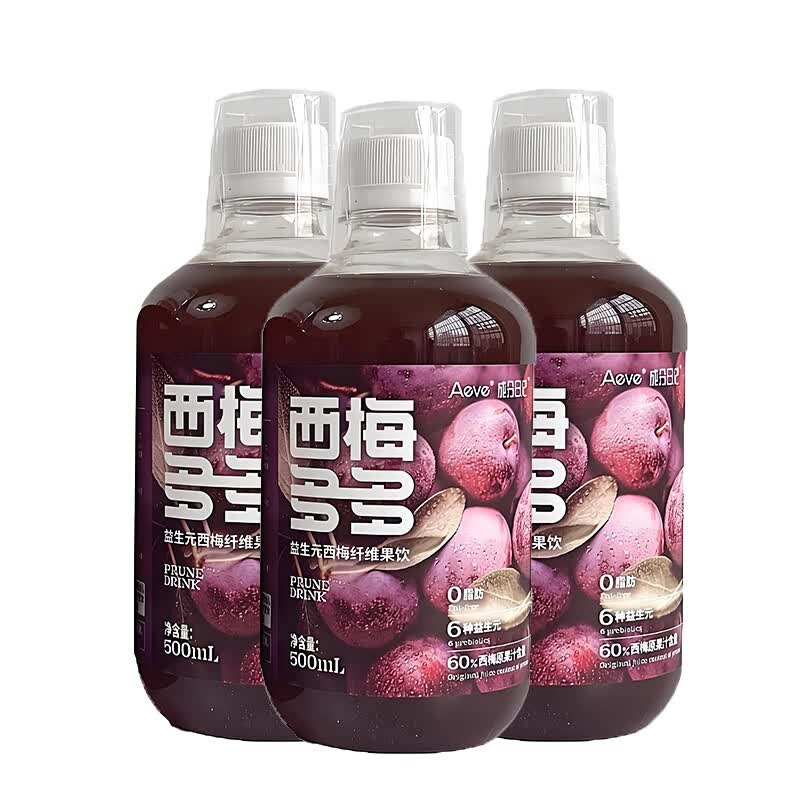 成分日记西梅多多500ml西梅汁益生元浓缩西梅纤维果饮大餐救星果蔬饮料 【西梅多多】*3瓶500ml