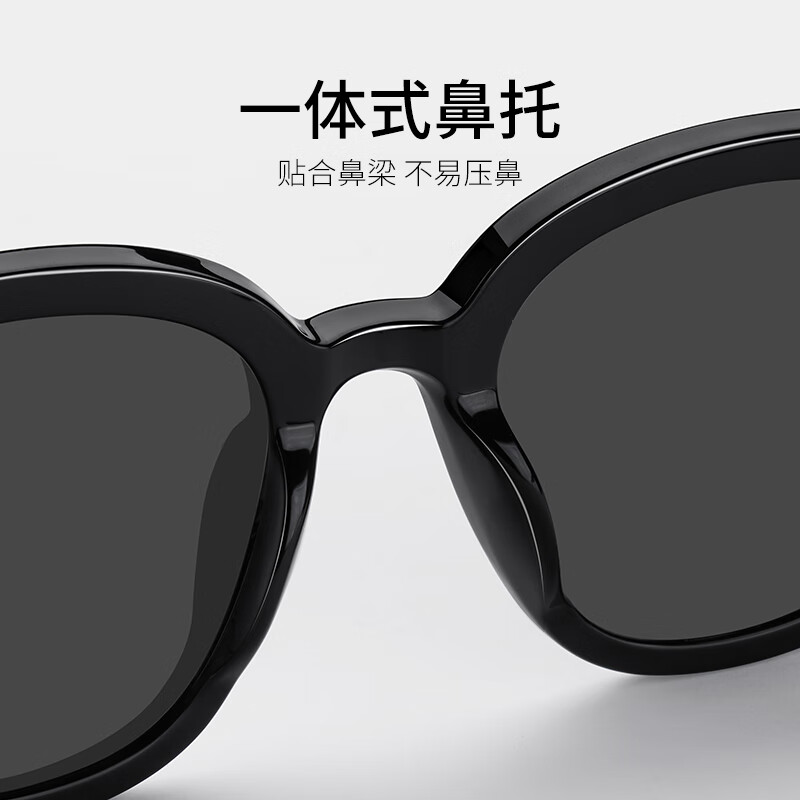 蔡司（ZEISS）镜片可选近视墨镜女款可配度数偏光镜高级感显脸小防晒开车太阳镜 223432-COLORE.IN黑框偏光灰-升级板材 双眼300度【1.60超薄COLORE.IN镜片】