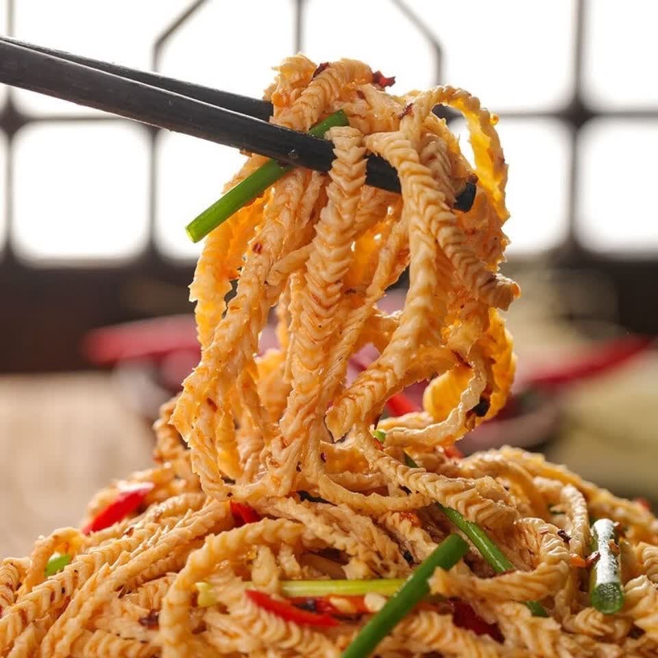 素羊肚丝豆腐丝豆制品人造肉豆皮丝凉拌菜干货大全火锅麻辣烫食材 1斤