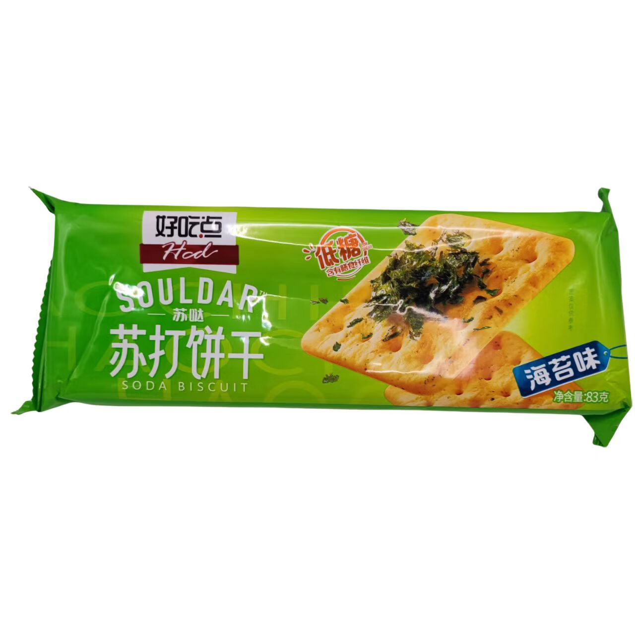 好吃點(diǎn)2025蘇打餅干奶鹽海苔味83g包裝低糖解饞下午小吃茶休閑零 83g蘇打餅干海苔味*10包