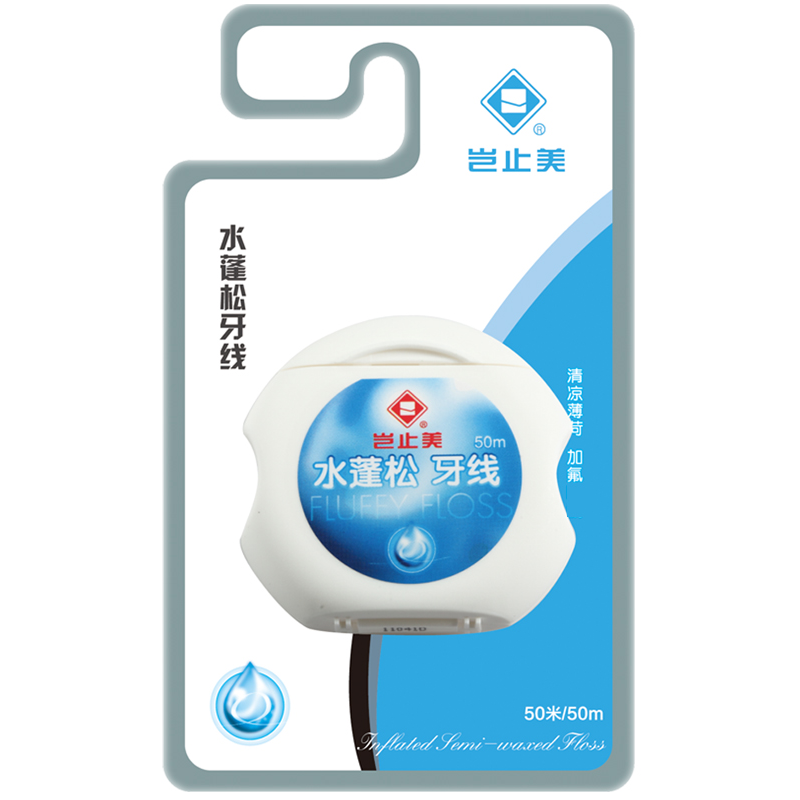 豈止美水蓬松牙線(xiàn)扁線(xiàn)超細滑剔牙線(xiàn)遇水膨脹牙線(xiàn)盒方便攜帶50M 6盒裝