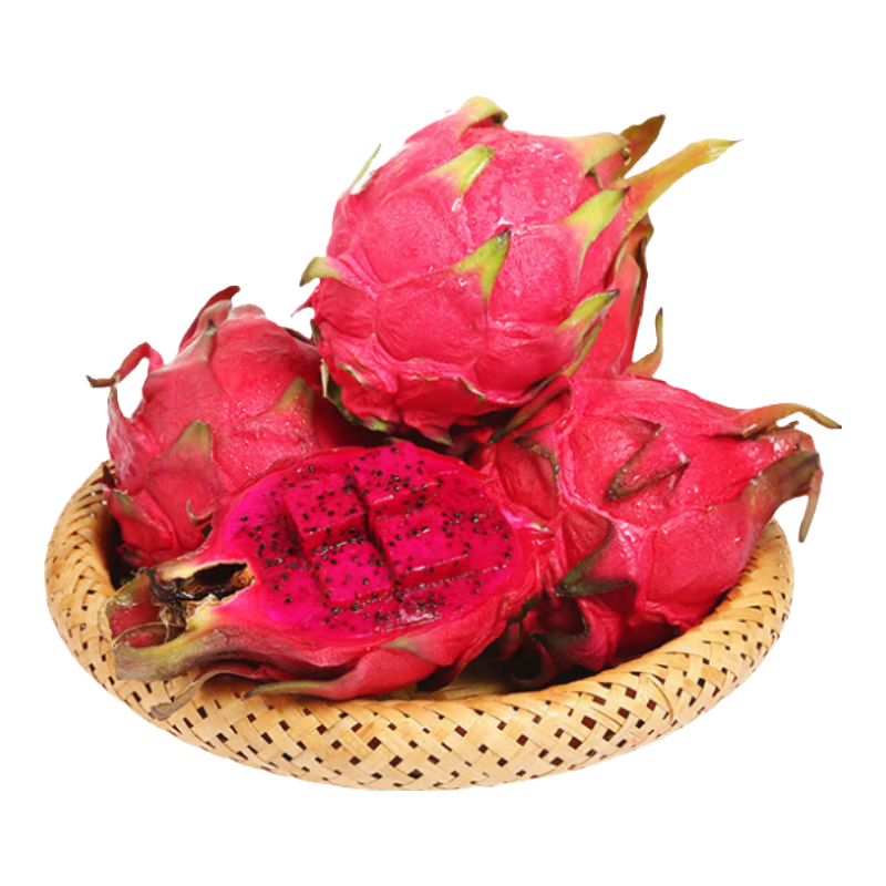 京鲜生 红心火龙果超大果4粒装 单果400g 净重3.2斤 生鲜水果