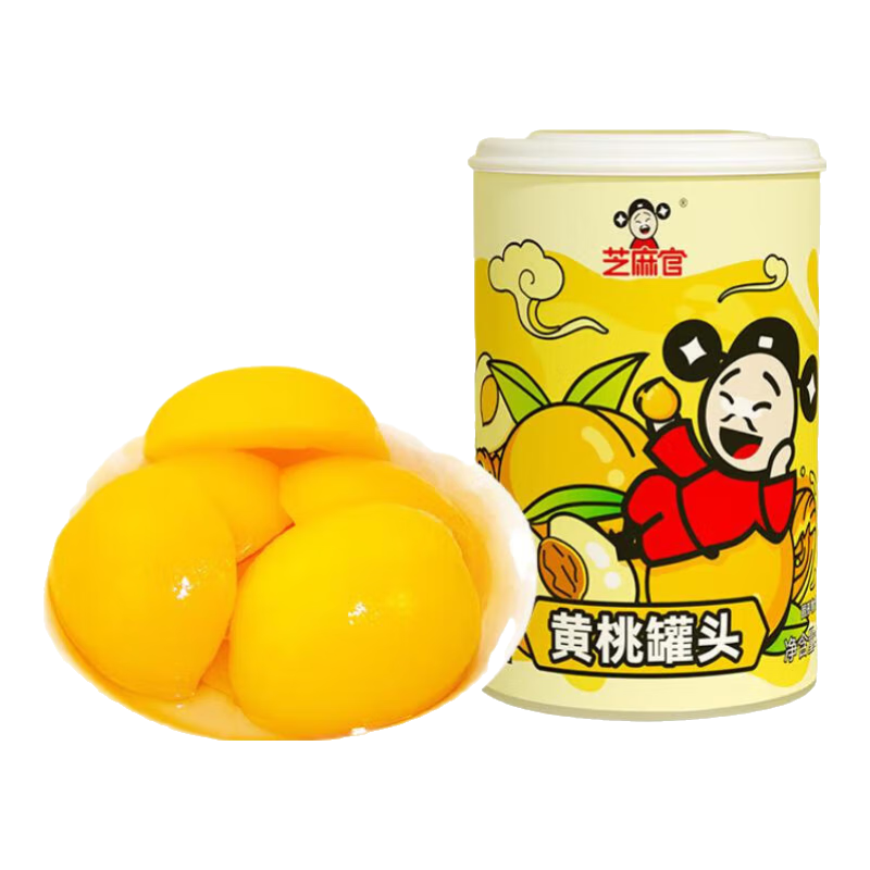 芝麻官糖水水果罐头 新鲜水果零食水果捞 黄桃罐头425g*6罐