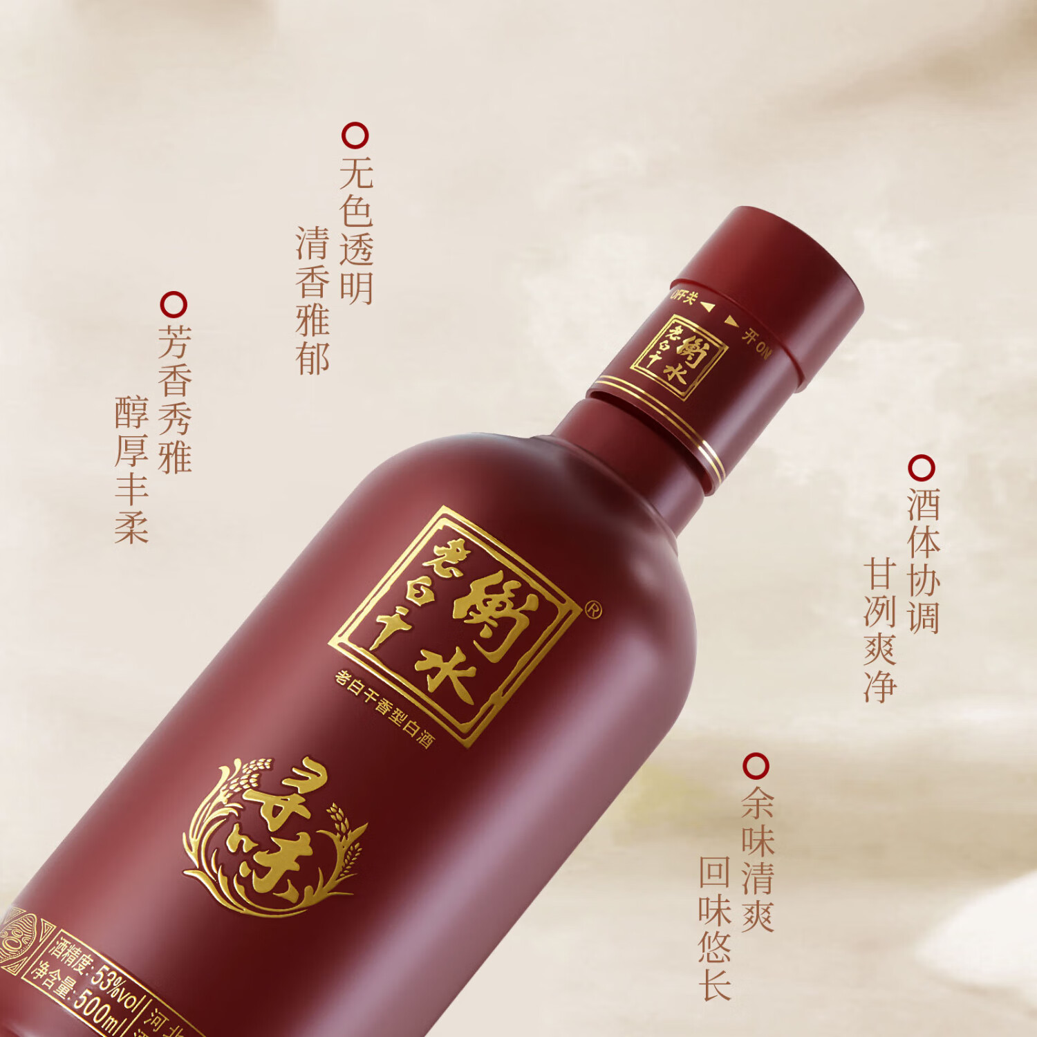 衡水老白干寻味手提礼盒装 老白干香型白酒 53度 500ml 送礼聚会 53度 500mL 2瓶 礼盒装