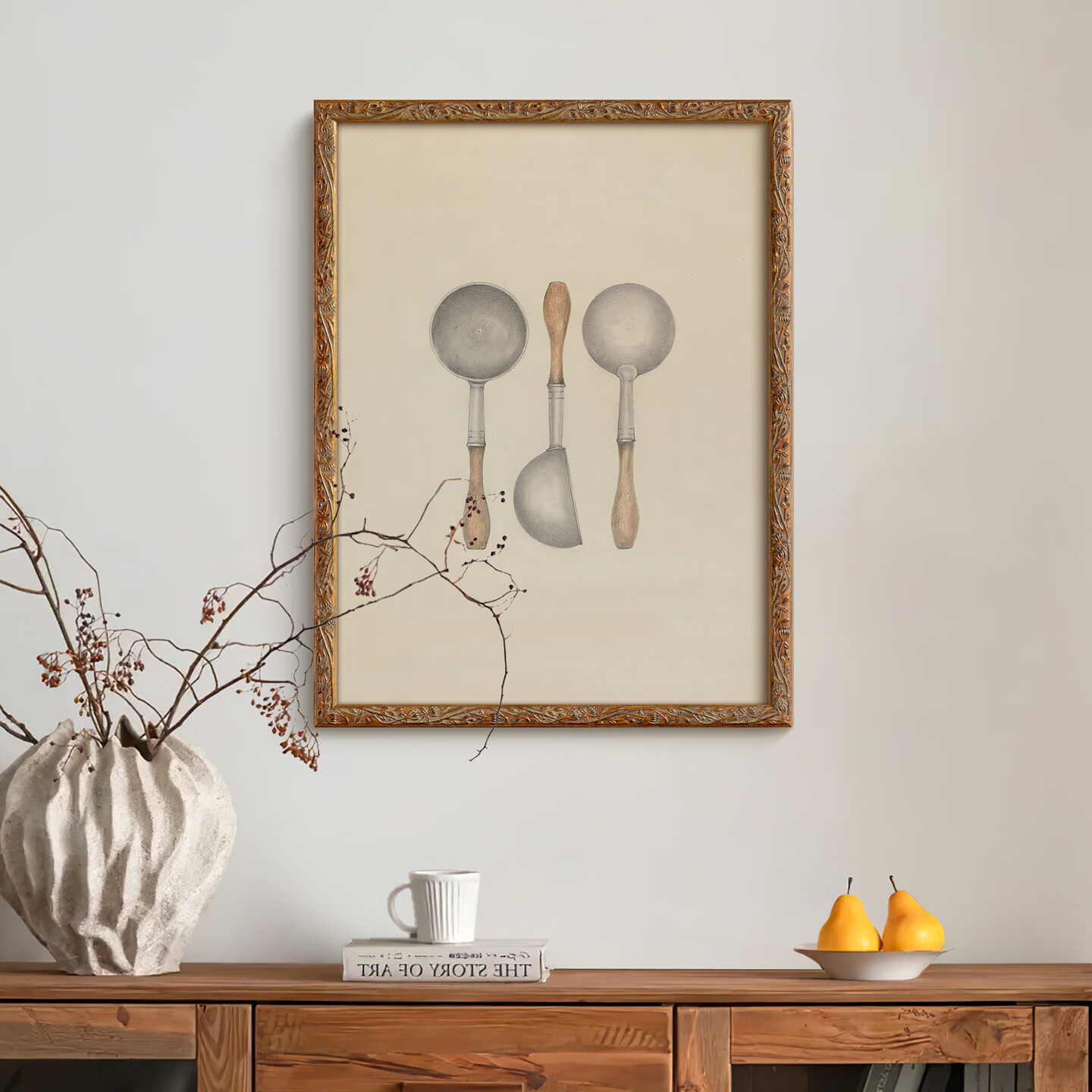 hoogerart器物》法式中古风客厅装饰画美式复古玄关餐厅斗柜高级感挂