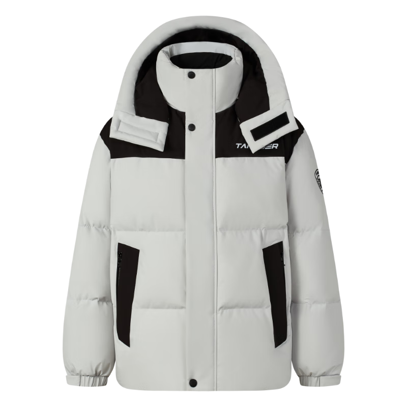 坦博尔短款羽绒服男士冬季运动休闲蓄热内里锁温保暖厚外套TAF550335D 黑色 XL 180/96A