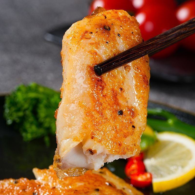 顶吉渔鱼排低脂高蛋白罗非新鲜无骨腌制鱼片正品儿童懒人健身轻食 黑椒5包+蒜香5包【90gX10包】