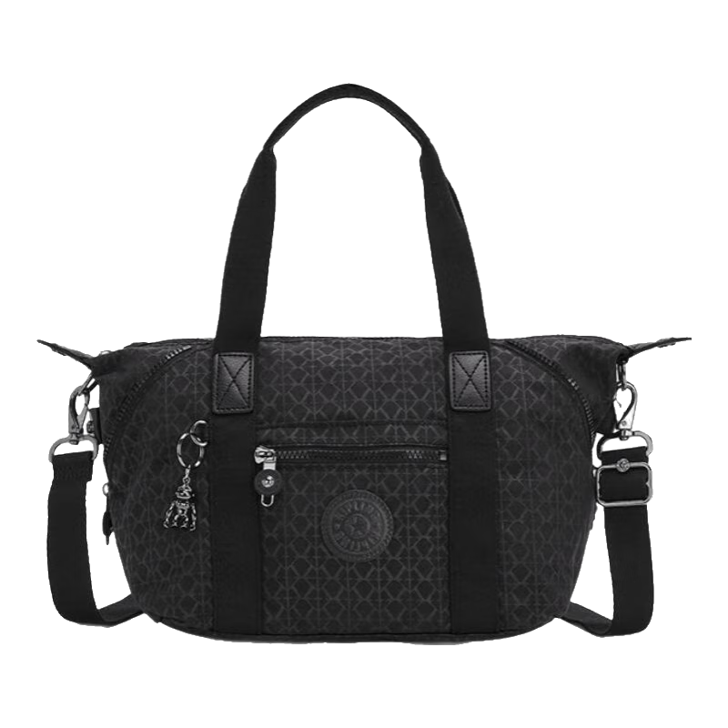 凱浦林男女款帆布包25秋冬新款餃子包大容量托特包|ART MINI MINI-黑底字母印花