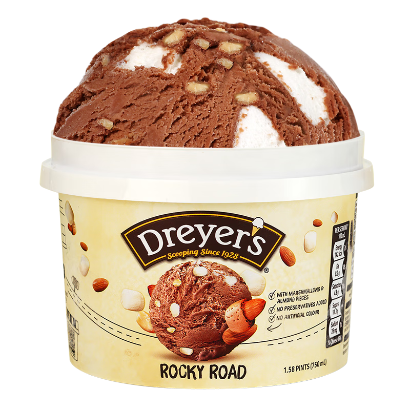 ���׶���DREYER'S��ʯ��ֿ������ɿ����߶˱����750ml����Ͱװ ȸ������ѩ���ͥװ 39.9Ԫ