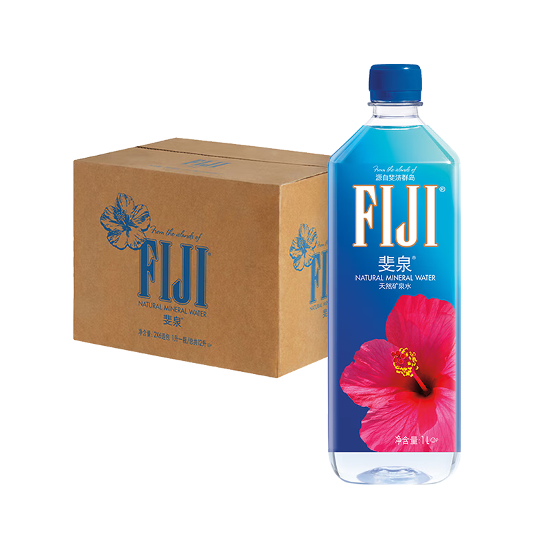 斐泉(FIJI)天然進(jìn)口水斐濟礦泉水弱堿性飲用水 婓泉(FIJI）1L*12瓶/箱