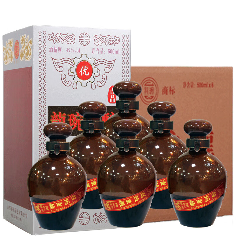 秦池秦池49度500ml*1瓶龙琬重酿吉品酱香型高度白酒单瓶节日礼品 49度