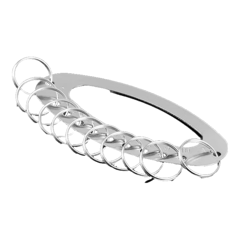 星人說鑰匙盤扣標簽鑰匙牌 辦公鎖匙管理手盤30位18位20位標記貼分類鑰匙圈鑰匙箱柜鑰匙盒吊牌收納用品 橢圓：11位