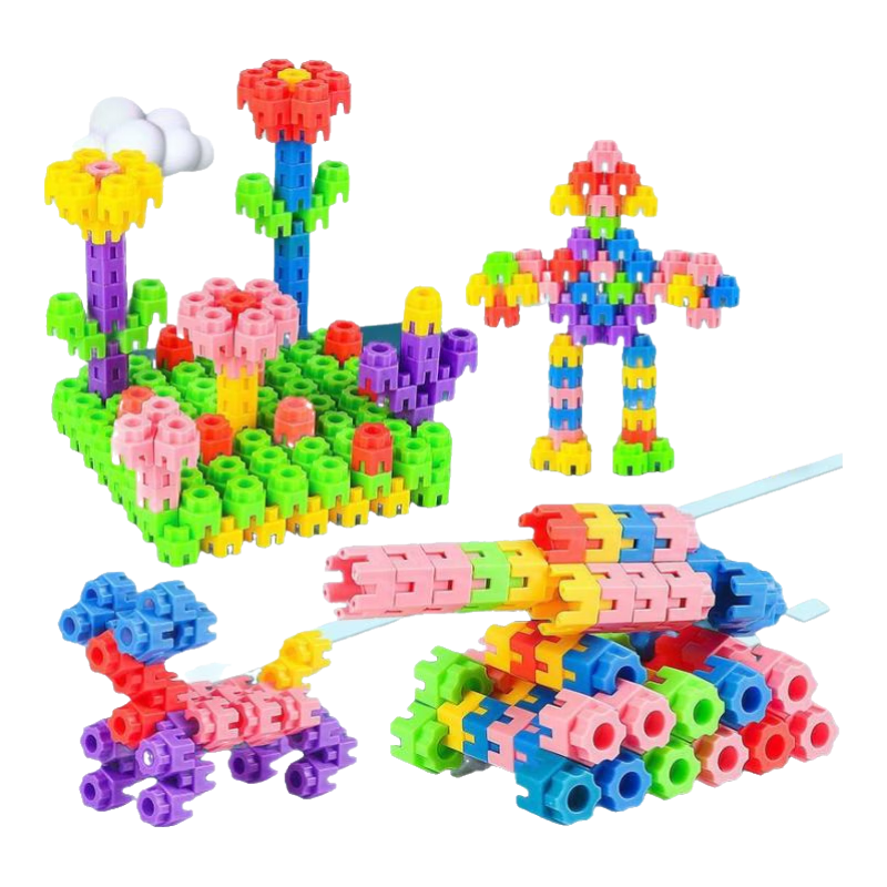 儿童六角颗粒益智玩具男孩3到6岁幼儿园宝宝早教益智玩具 22粒六角积木（入门版）